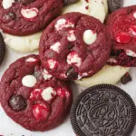 Crushed Oreo Red Velvet Cookies