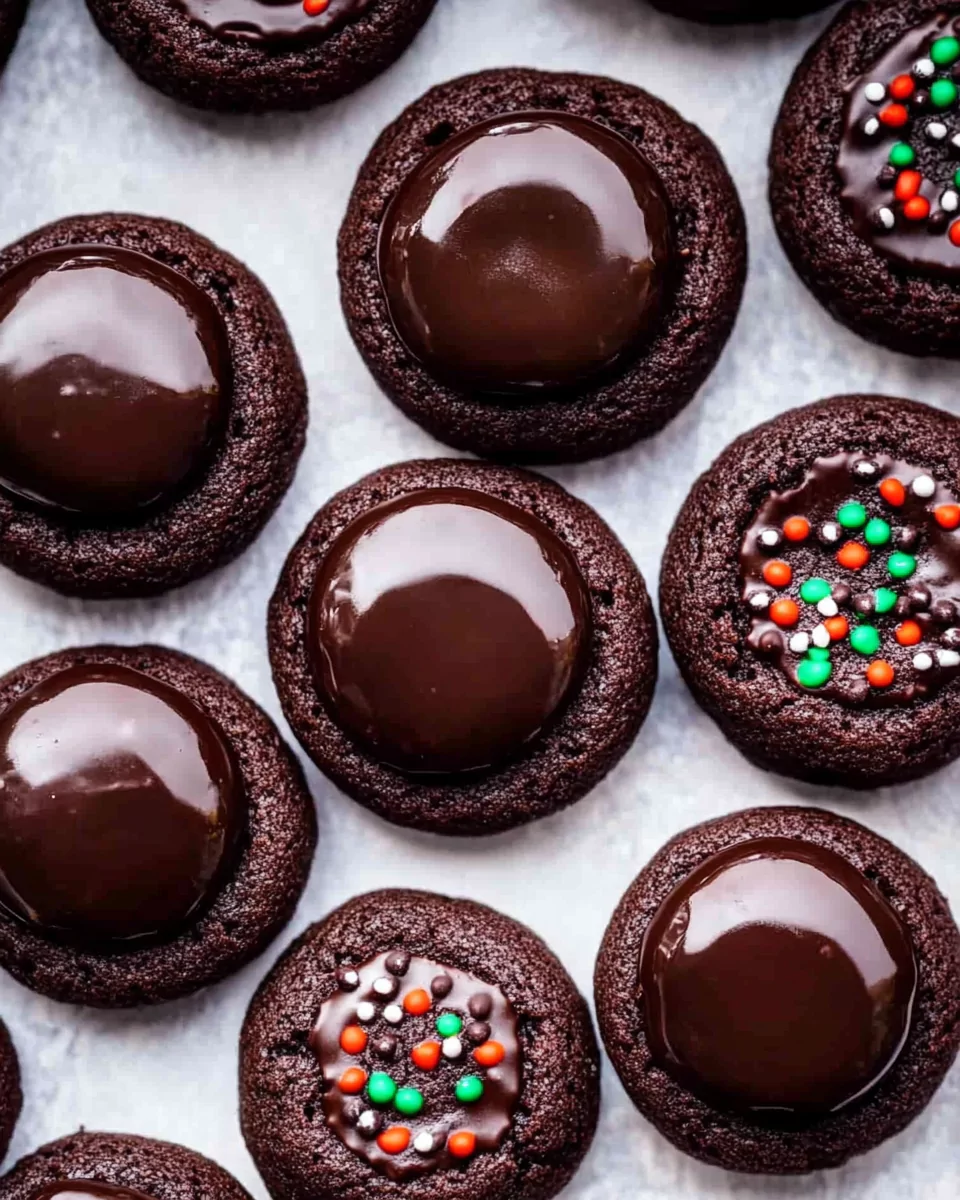 Chocolate Thumbprint Cookies