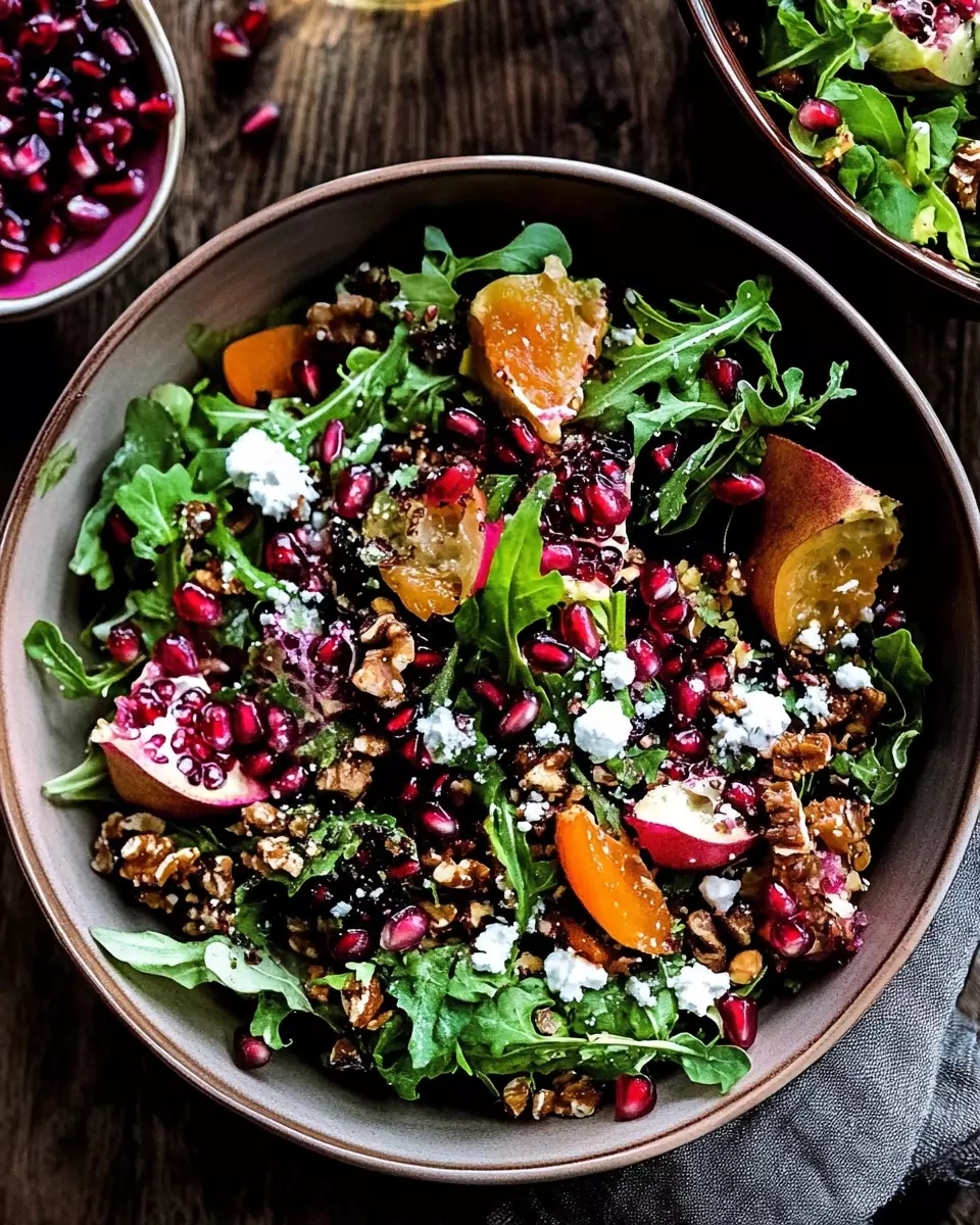 Christmas Salad with Pomegranate Vinaigrette