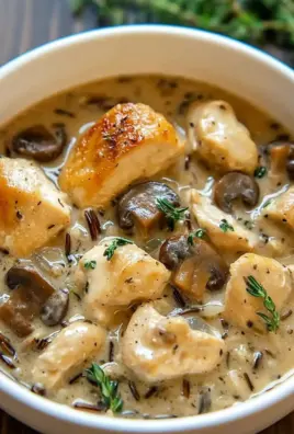 Creamy Mushroom Chicken and Wild Rice Soup