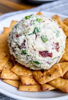 Dried Beef and Green Onion Cheese Ball