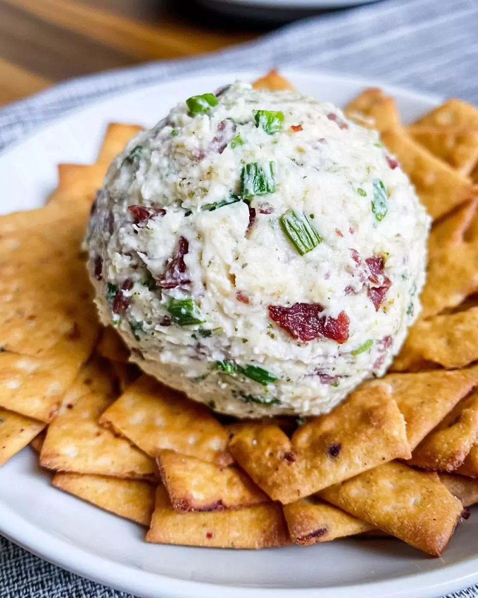 Dried Beef and Green Onion Cheese Ball