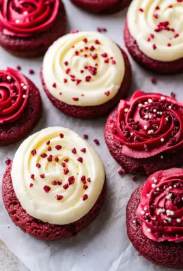 Frosted Red Velvet Cupcake Cookies Recipe