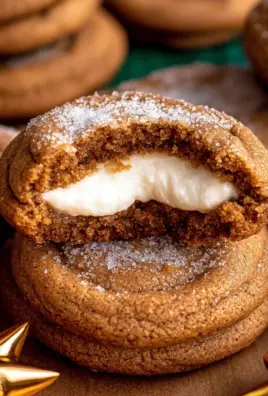 Gingerbread Cheesecake Cookies