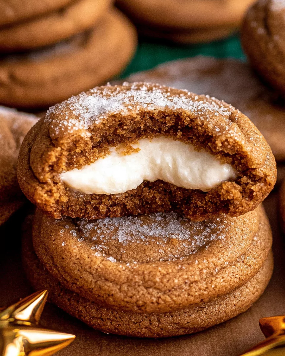 Gingerbread Cheesecake Cookies