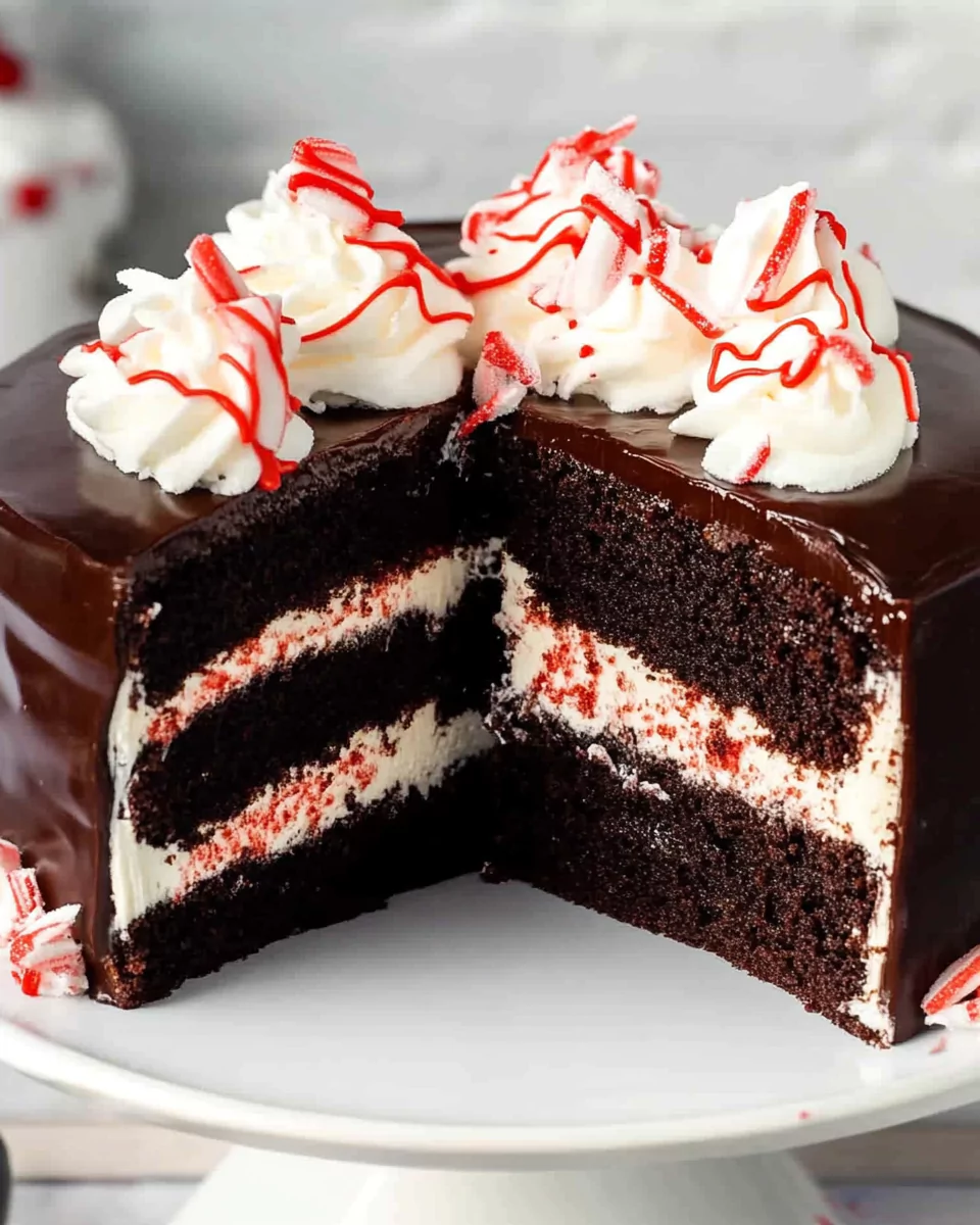 Peppermint Fudge Cake