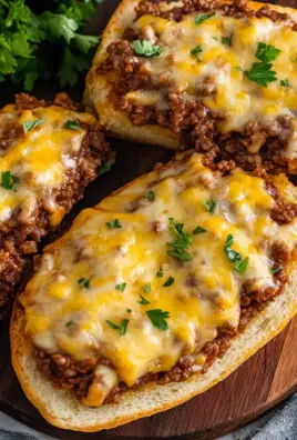 Sloppy Joe Garlic Bread