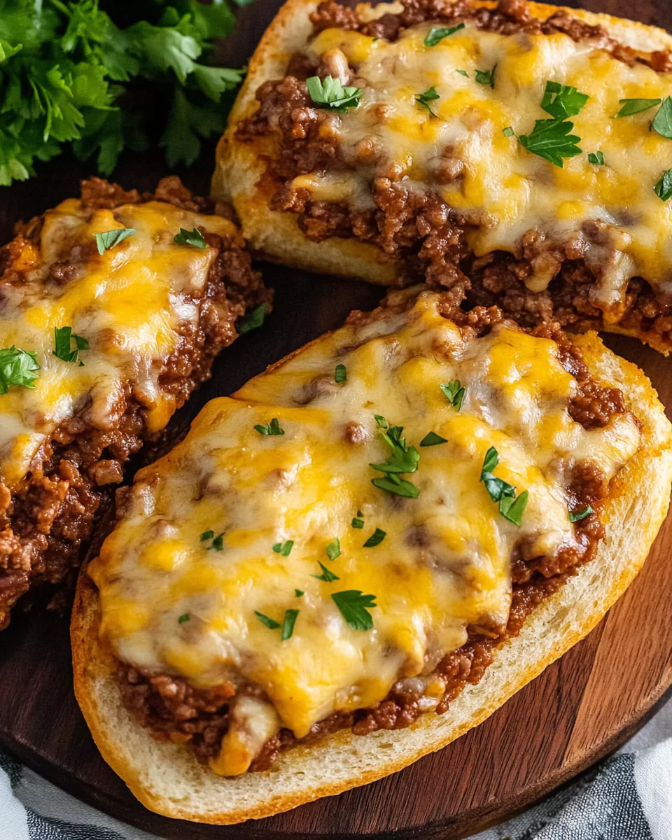 Sloppy Joe Garlic Bread