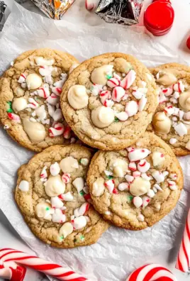 White Chocolate Candy Cane Cookies