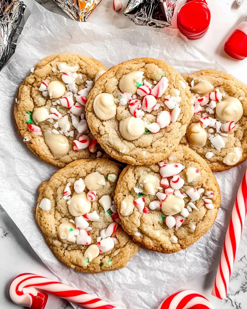 White Chocolate Candy Cane Cookies