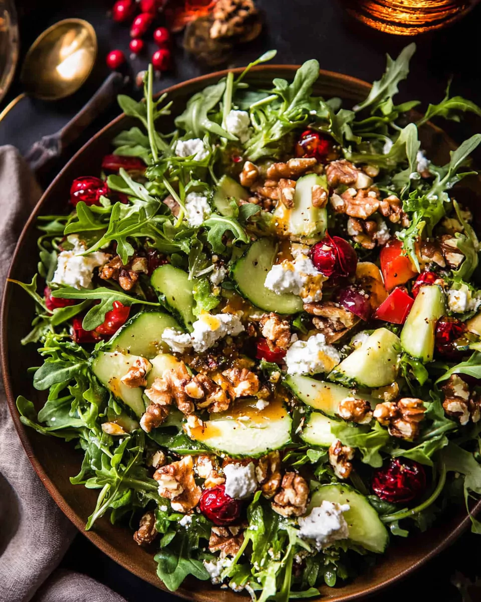 Christmas Salad with Honey Mustard Dressing