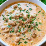 Creamy Parmesan Italian Sausage Ditalini Soup