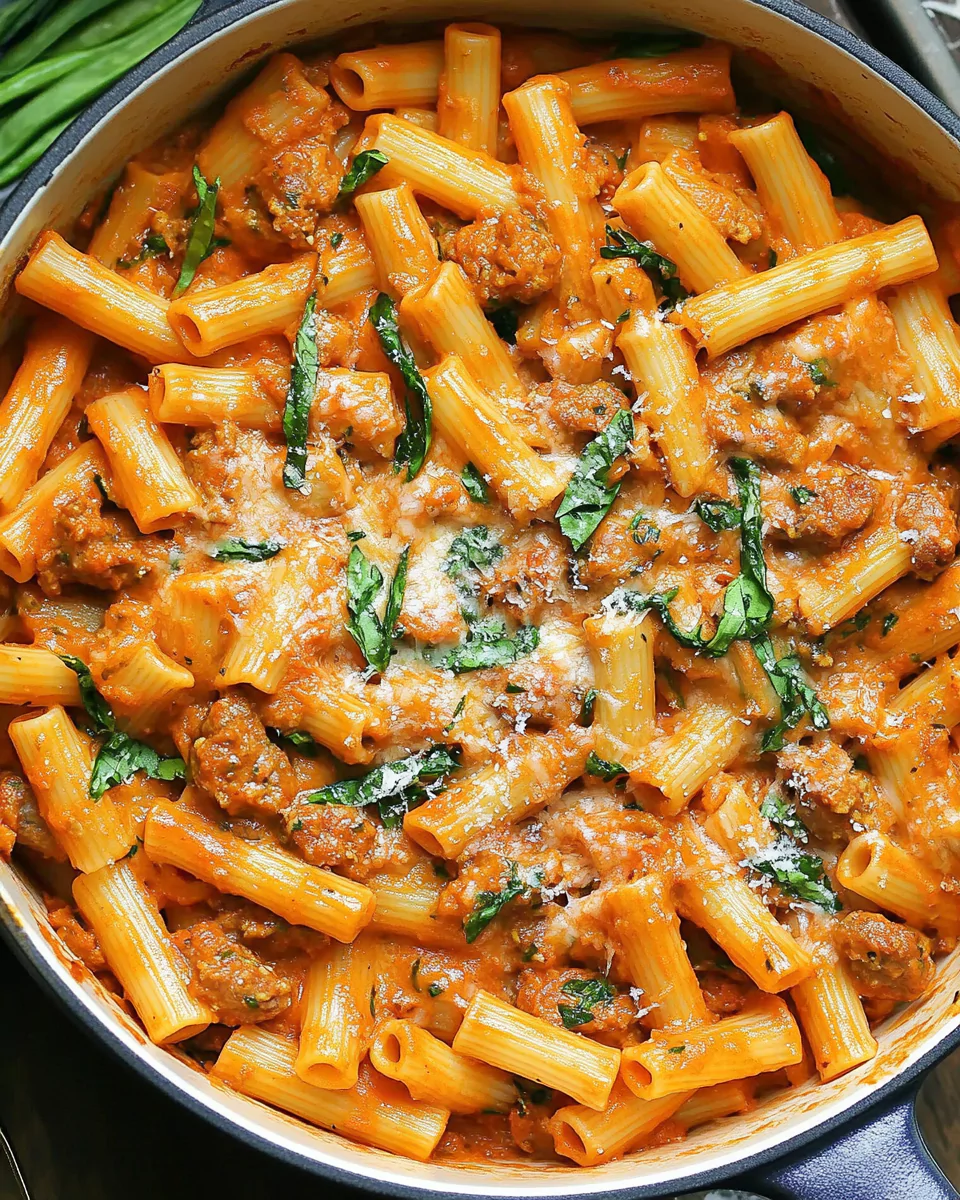 Creamy Sausage Rigatoni