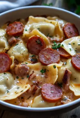 Crockpot Pierogi Casserole with Kielbasa