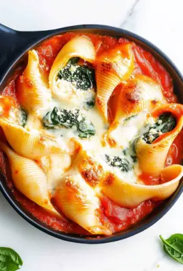 Easy Spinach & Ricotta Stuffed Shells