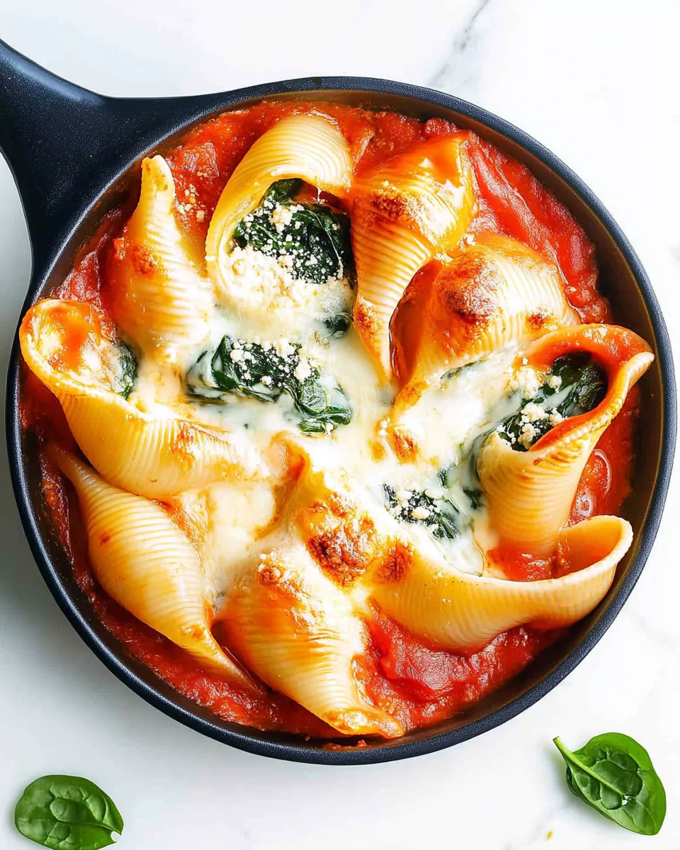 Easy Spinach & Ricotta Stuffed Shells