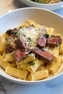 Garlic Parmesan Steak Pasta