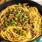 Ground Beef Mongolian Noodles