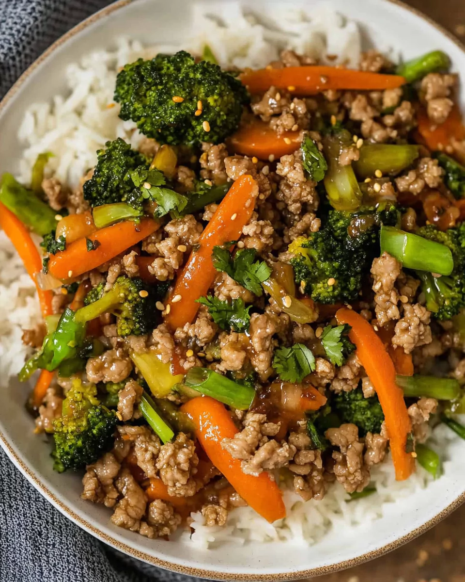 Ground Turkey Teriyaki Stir Fry