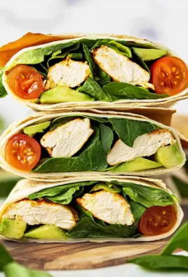 Healthy Chicken Avocado Wraps