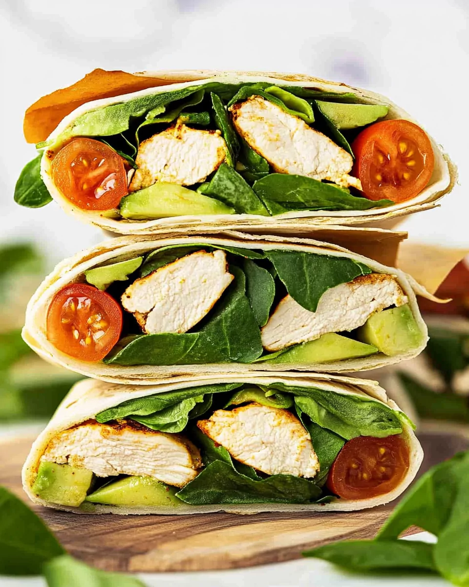 Healthy Chicken Avocado Wraps