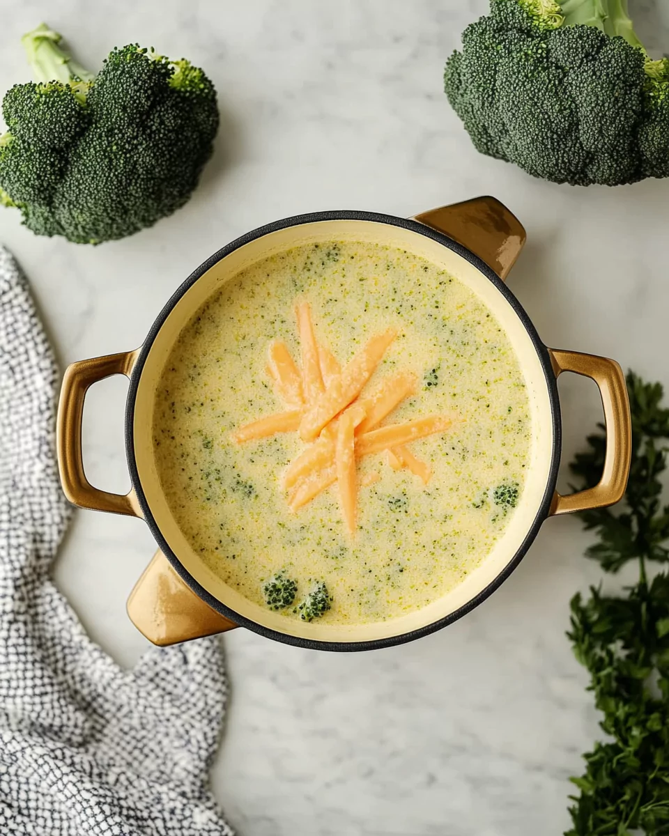 High Protein Broccoli Cheddar Soup