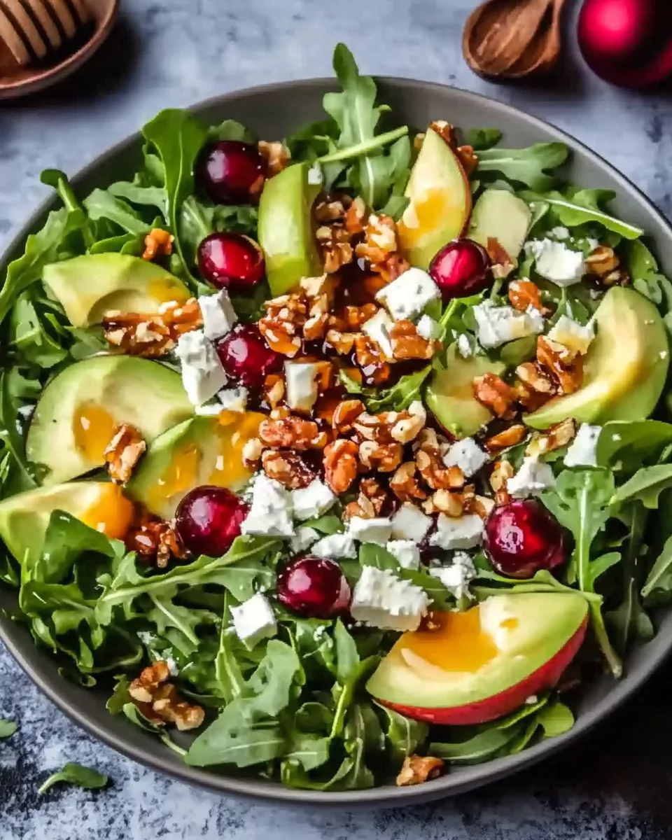 Juicy Christmas Salad with Honey Mustard Dressing