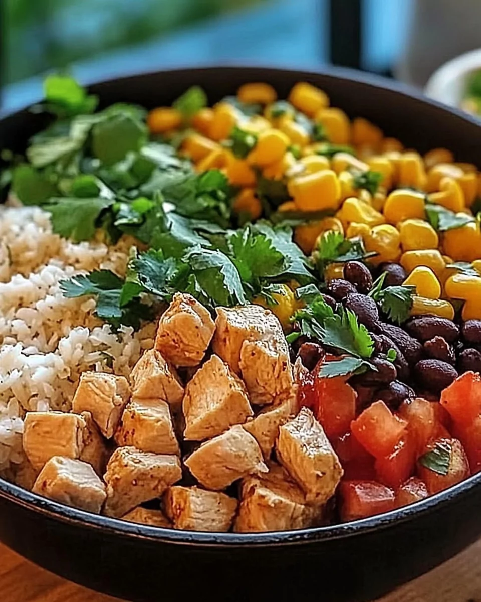 One Pan Chicken Burrito Bowl