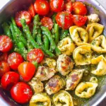 Pesto Chicken Tortellini and Veggies