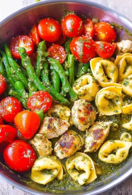 Pesto Chicken Tortellini and Veggies