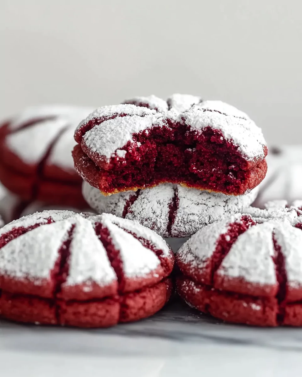 Red Velvet Crinkle Cookie