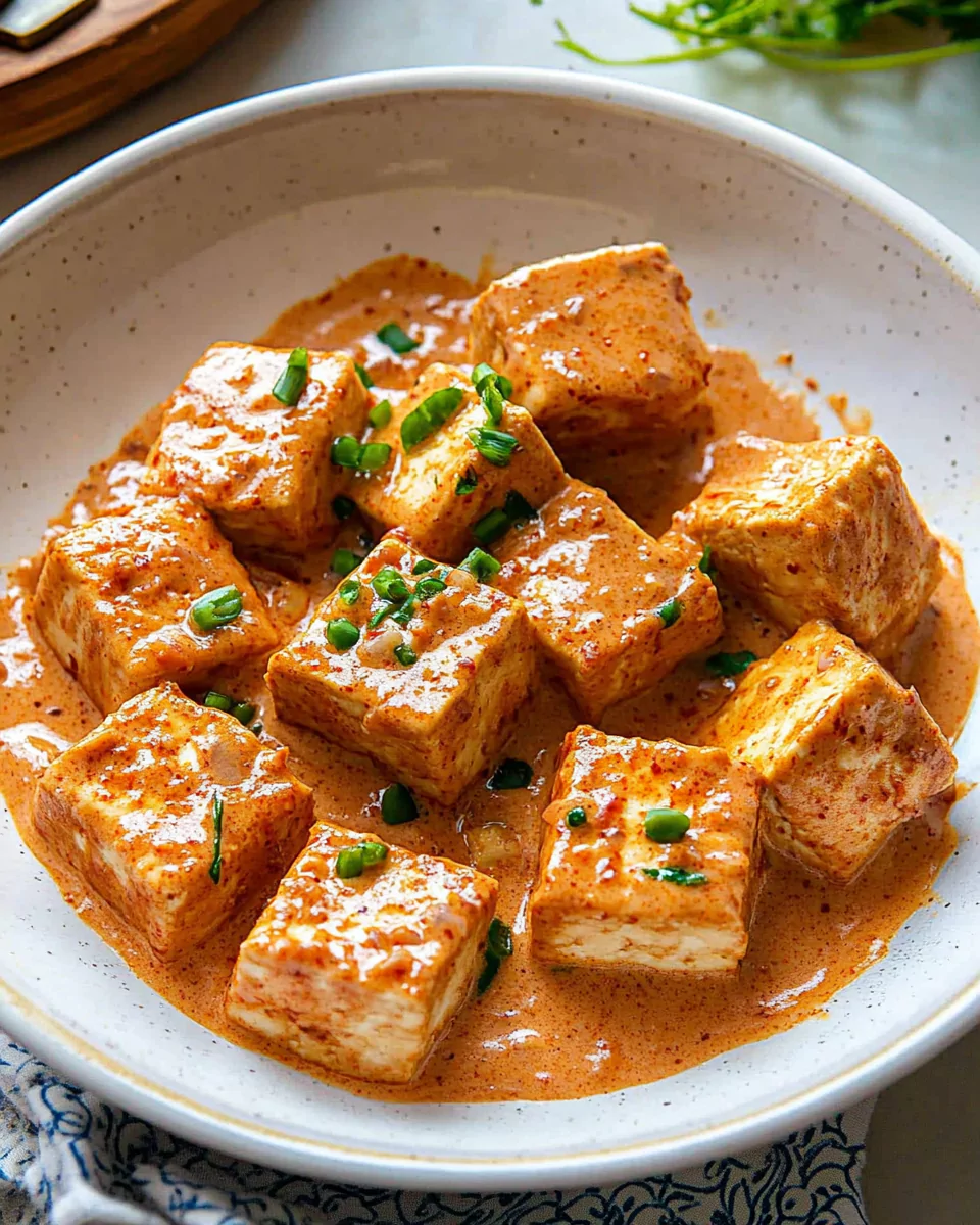 Spicy Tofu with Creamy Coconut Sauce