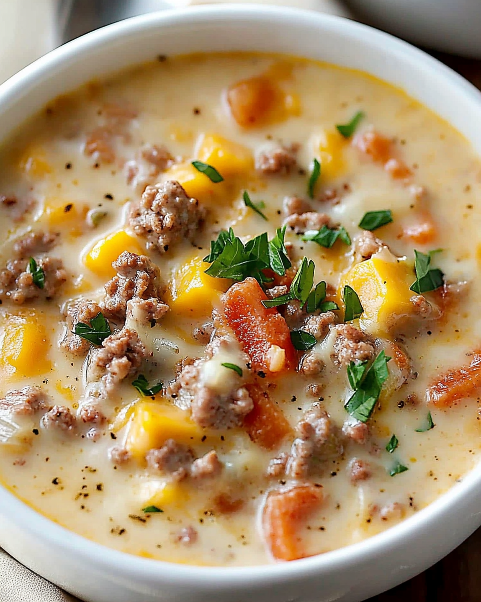 Easy Cheeseburger Soup