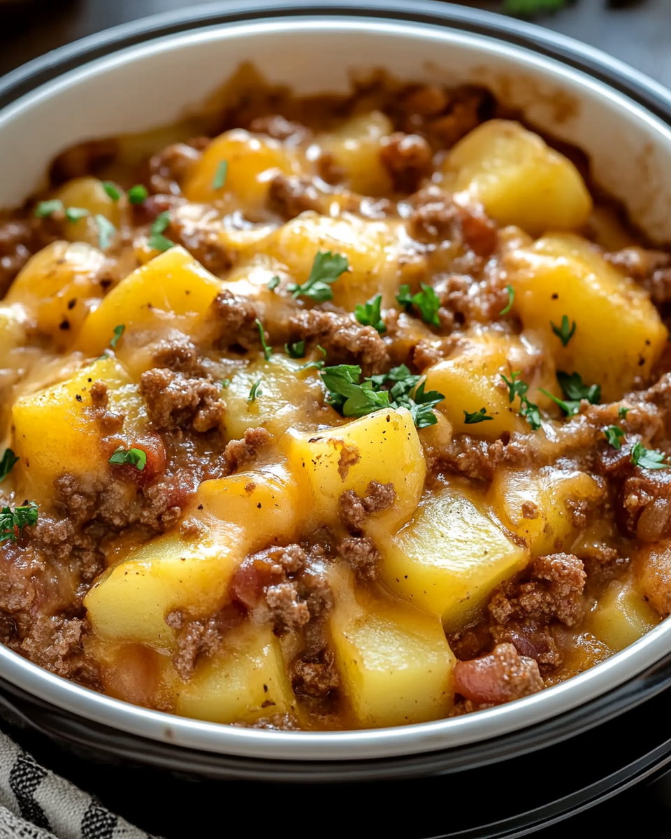 Slow Cooker Cowboy Potato Casserole