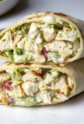 Chopped Chicken Caesar Salad Wrap