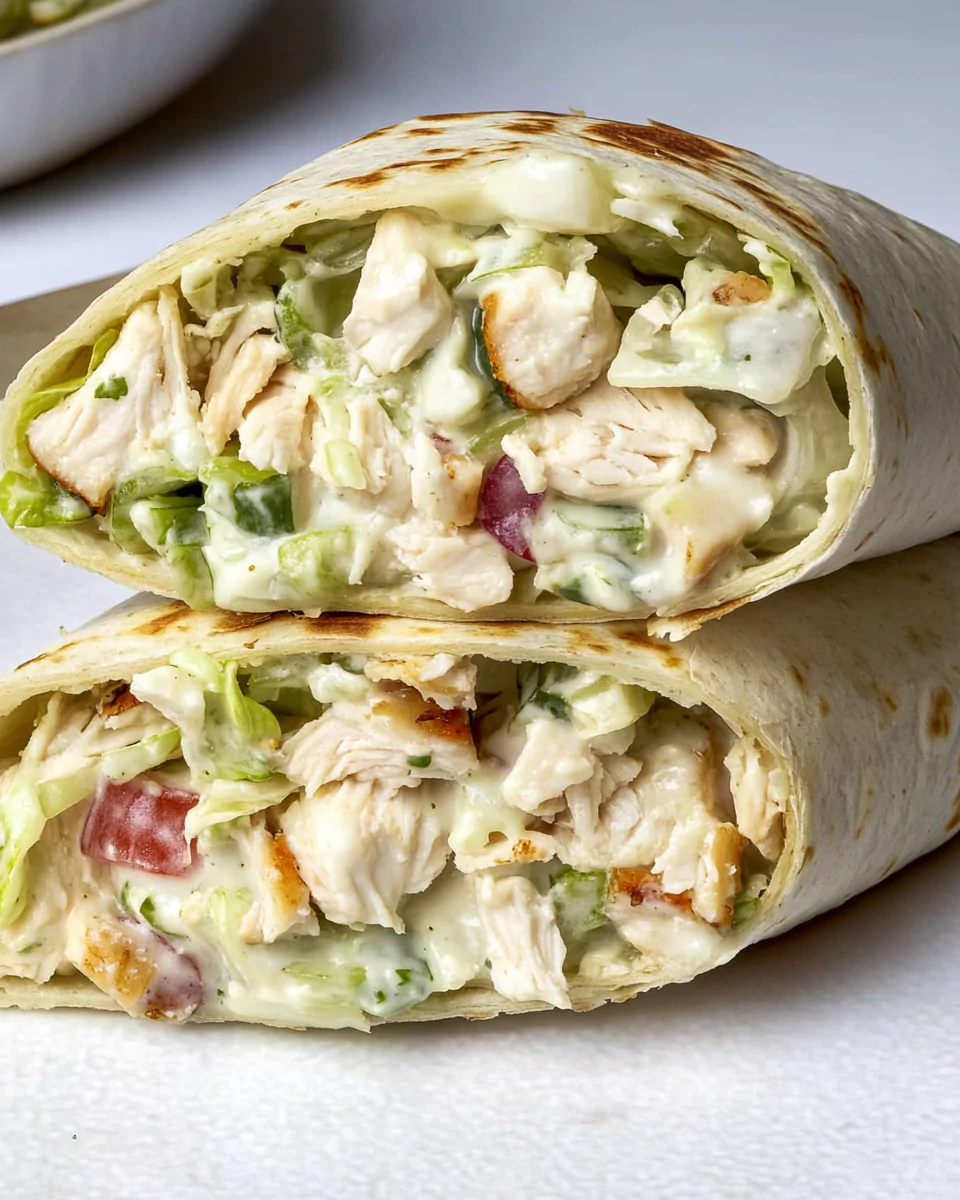 Chopped Chicken Caesar Salad Wrap