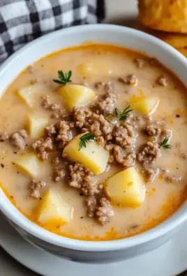 Crock Pot Hamburger Potato Soup