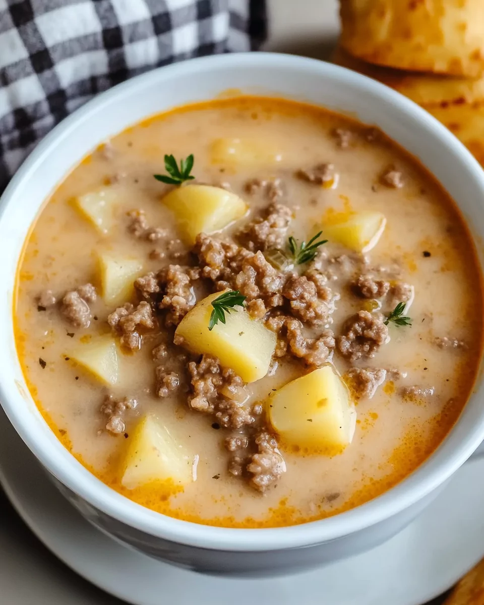 Crock Pot Hamburger Potato Soup