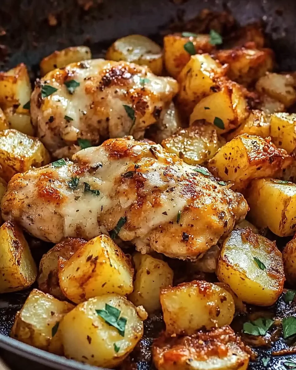 Garlic Parmesan Chicken and Potatoes (One-Pan Dinner)