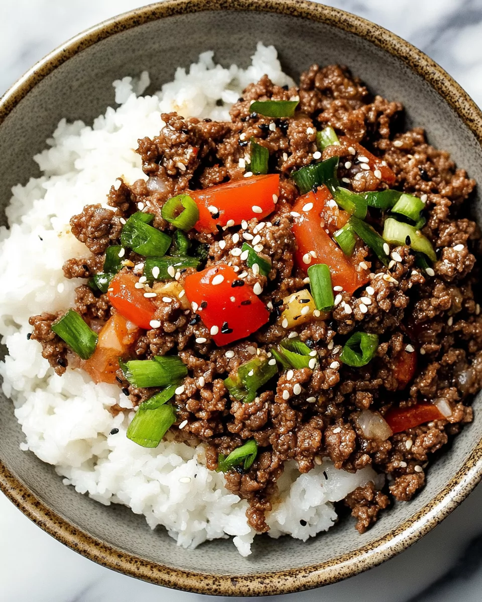 Korean Ground Beef Bowl