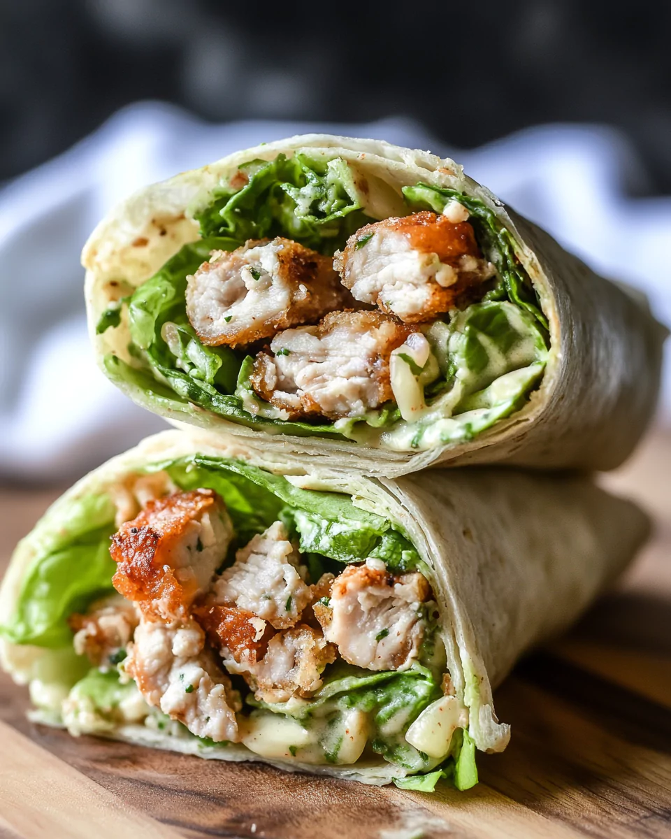 Miso Chicken Caesar Wraps