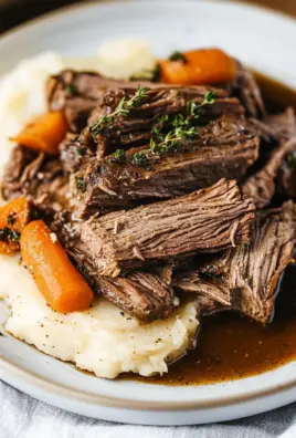 Slow Cooker Garlic Herb Pot Roast