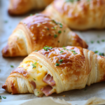 Baked Ham and Cheese Croissants