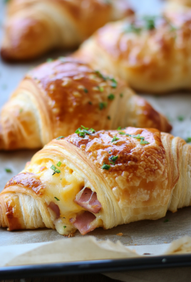 Baked Ham and Cheese Croissants