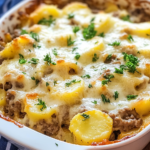 Cheesy Hamburger Potato Casserole