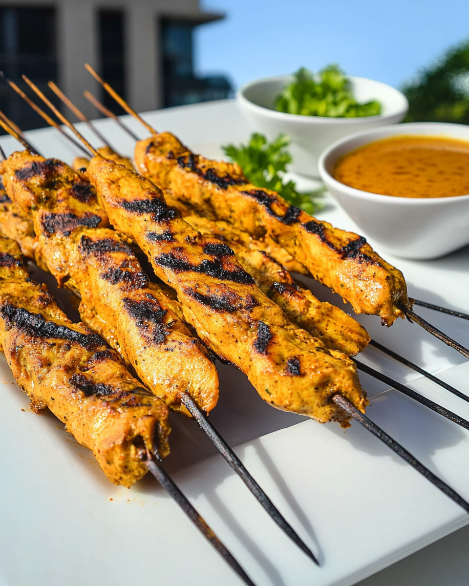 Chicken Satay with Peanut Sauce