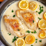 Creamy Lemon Pepper Skillet Chicken