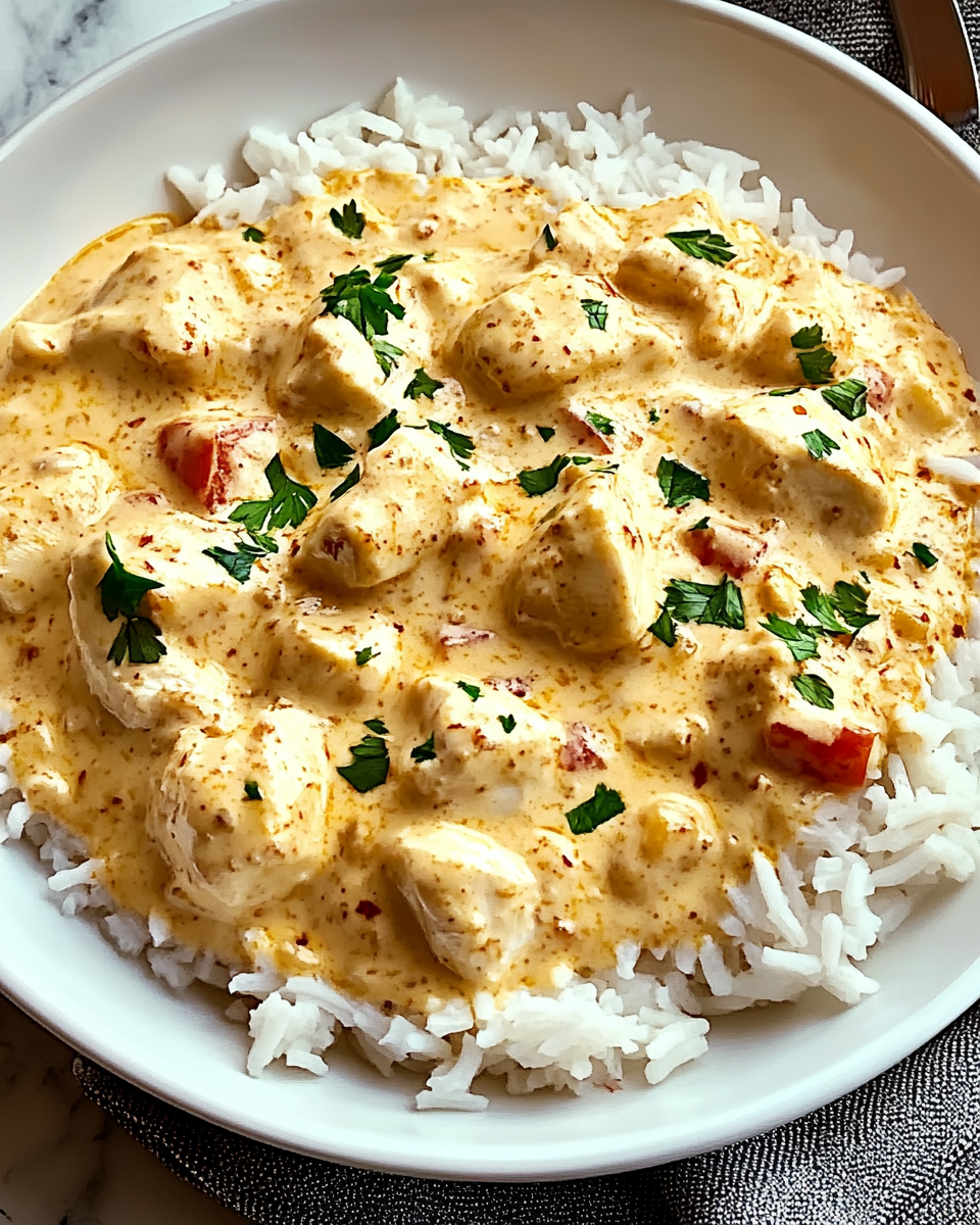 Creamy Smothered Chicken and Rice recipe