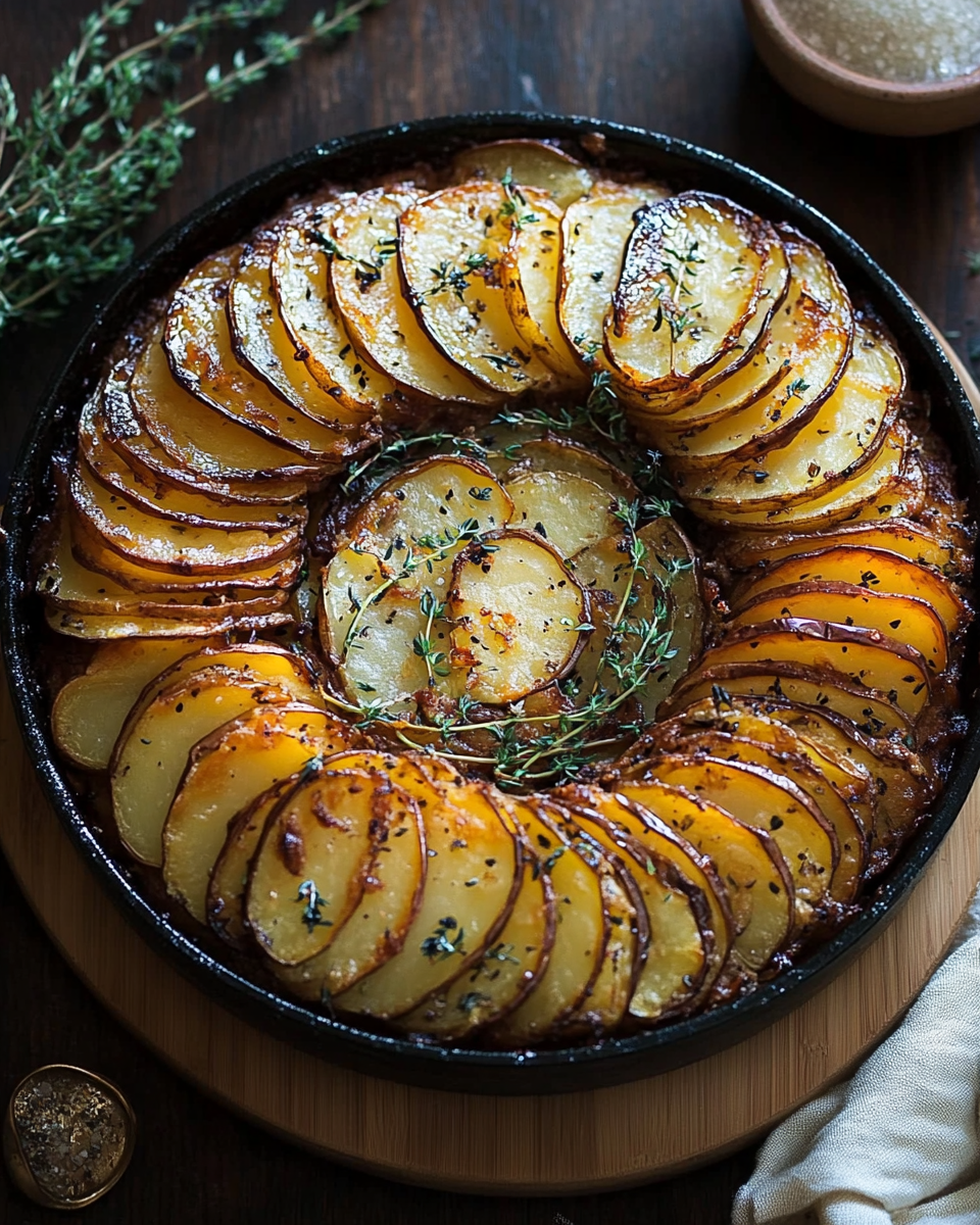 Crispy Balsamic-Thyme Potato Torte