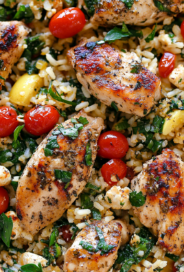 Greek Chicken and Lemon Rice (30 Minutes, One-Pot)